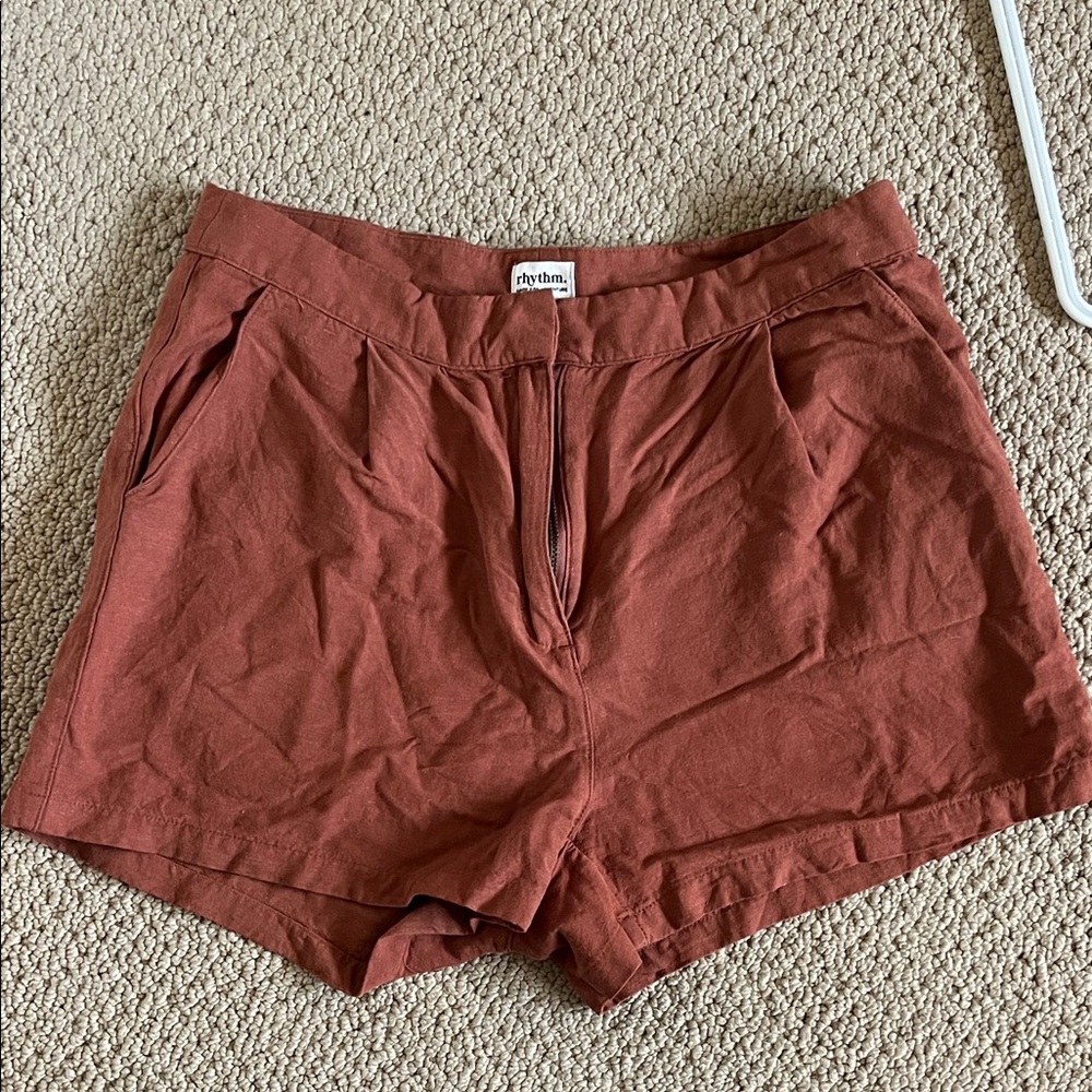 Rhythm Women's High Waist Terracotta Shorts